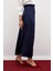 Uzun Saten Etek - Lacivert 5