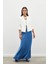 Uzun Saten Etek - Indigo 1
