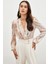 Çiçek Desenli Bodysuit Bluz - Camel 1
