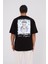 The Leon Siyah Nakışlı Oversize Unisex T-Shirt 1