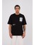 The Leon Siyah Nakışlı Oversize Unisex T-Shirt 3
