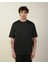 Siyah Oversize Ütüsüz T-Shirt 3