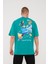 Vincent Van Gogh Haritası Yeşil Oversize T-Shirt 2
