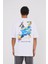 Vincent Van Gogh Haritası Beyaz Oversize T-Shirt 1