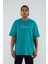 Özel Halı Desenli Dikişli Yeşil T-Shirt 3
