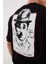 Charlie Chaplin Siyah Nakışlı Unisex T-Shirt 3
