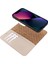 Apple iPhone 13 Pro Uyumlu Deri Cüzdanlı Kılıf Erc3 Bej 5