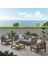 Antero 3+1+1 Bahçe Balkon Teras Ahşap Oturma Grubu (Füme) 1