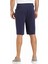 Lacivert Düz Örme Regular Fit Spor Bermuda 4