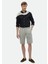 Bej Düz Dokuma Carrot Fit Casual %100 Pamuk Bermuda 1