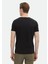 Siyah Düz Pamuk Karışımlı T-Shirt 5