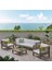 Antero 3+1+1 Bahçe Balkon Teras Ahşap Oturma Grubu (beyaz) 1