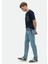 İndigo Düz Regular Fit Denim %100 Pamuk Pantolon 1