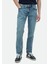 İndigo Düz Regular Fit Denim %100 Pamuk Pantolon 2