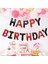 Happy Birthday Folyo Balon Doğum Günü Balon Seti Siyah Rakam Folyo Balon 2