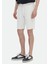 Ekru Düz Örme Jogging Fit Casual Bermuda 3