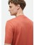 Turuncu Düz Bisiklet Yaka %100 Pamuk T-Shirt 4