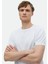 Beyaz Bisiklet Yaka Düz Örgü %100 Pamuk Triko 3