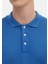 Mavi Jakarlı Polo Yaka %100 Pamuk T-Shirt 4