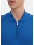 Mavi Düz Polo Yaka %100 Pamuk T-Shirt 4