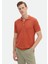 Turuncu Jakarlı Polo Yaka %100 Pamuk T-Shirt 1