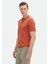Turuncu Jakarlı Polo Yaka %100 Pamuk T-Shirt 3