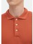 Turuncu Jakarlı Polo Yaka %100 Pamuk T-Shirt 5