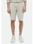Bej Düz Örme Regular Fit Spor Bermuda 1