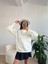 Ekru Basic Oversize Sweatshirt 26088 1