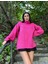 Pembe Yumoş Oversize Balıkçı Yaka Triko Kazak 24309 5