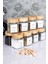 Etiketli Bambu Kapaklı 300 ml 12 Adet Kavanoz ve 12 Adet Mini Baharat Kaşığı -24 Parça Baharat Seti 1
