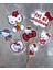 Hiras Dizayn Hello Kitty Sanrio Büyük Pasta Kürdanı Pasta Süsü Cupcake Pasta Doğum Günü Süsleri 7 Parça 4