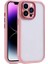 Apple iPhone 14 Pro Max Uyumlu Kılıf Kamera Korumalı Renkli Kenar ve Çerçeve Tasarımlı Vitamin Kapak, Mürdüm 1