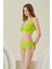 Yeşil Reps Yüksek Bel Tek Alt Bikini 3