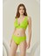 Yeşil Reps Üçgen Tek Üst Bikini 1