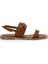 24S-059 4fx Taba Kadın Düz Sandalet 1