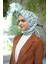 Yaz Işıltısı Koleksiyonu Soft Eşarp Alice Mavi Krem 1185-08 2