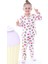 %100 Pamuk Uzun Kolluı Düğmeli Gömlek Yaka Kız Çocuk Pijama Takımı 1