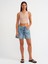 71678 Yanı Apoletli Denim Şort-Tint 1