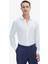 Beyaz Düz Regular Fit Casual Pamuk Karışımlı Gömlek 1