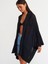 60232 Kimono Kol Ince Dokulu Asimetrik Triko Hırka-Siyah 1