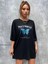 Unisex Baskılı Oversize T-Shirt - Siyah 4