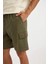 Relax Fit Pamuklu Kargo Cepli Basic Düz Bermuda Şort C7672AX24SM 5