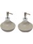 Sabunluk ve Sıvı Sabunluk 2 Adet Kombine Model Bej 7 x 7 x 18 cm 150 ml 1
