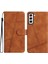 Samsung Galaxy S21 Artı Tam Koruma Bilek Kayışı Flip Pu Için Flip Case (Yurt Dışından) 5