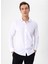 Slim Fit Klasik Yaka Armürlü Beyaz Erkek Gömlek GM2024700295 Beden: Xs 3