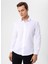 Slim Fit Klasik Yaka Armürlü Beyaz Erkek Gömlek GM2024700295 Beden: Xs 4