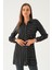 4232A Çizgi Detay Salaş Tunik Siyah 2
