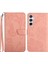 Samsung Galaxy A15 Pu Deri Kapak Çevirin Çiçekler ve Kelebekler (Yurt Dışından) 1