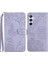 Samsung Galaxy A15 Pu Deri Kapak Çevirin Çiçekler ve Kelebekler (Yurt Dışından) 1